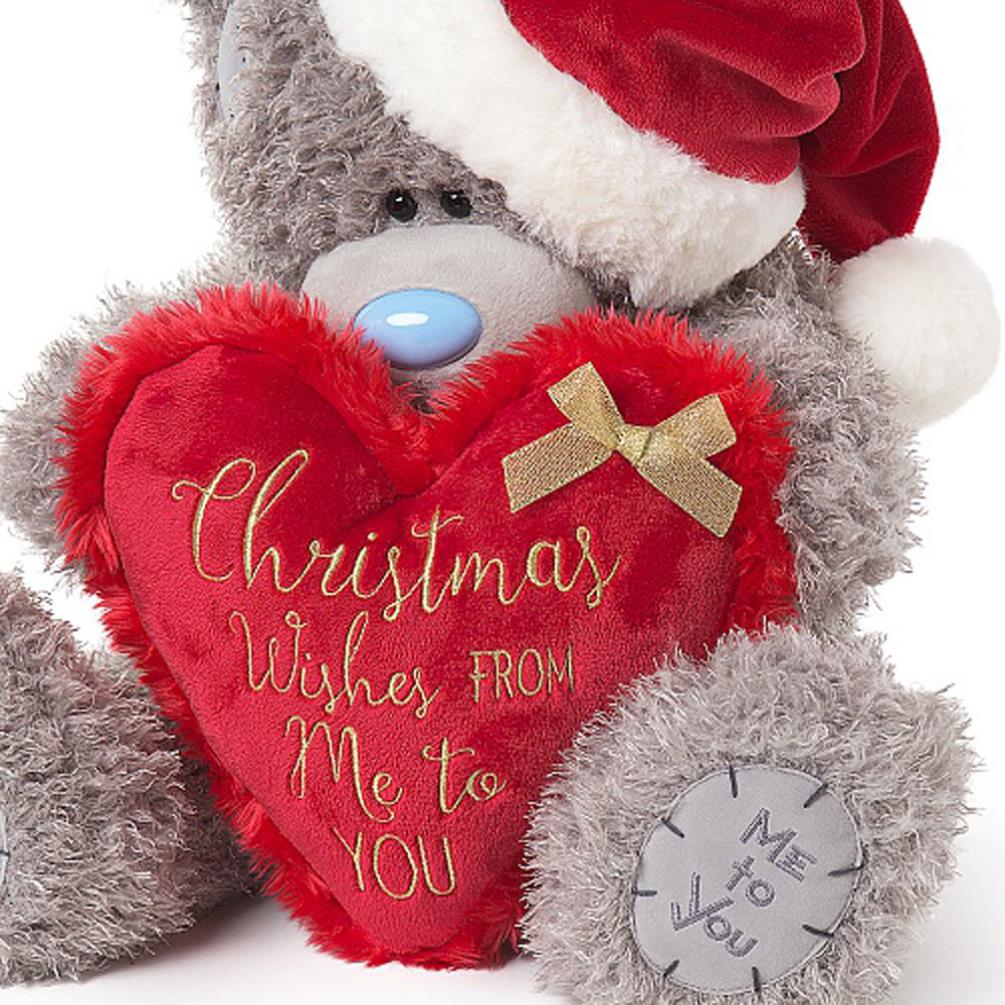 20" Santa Hat & Padded Heart Cushion Me To You Bear Extra Image 1